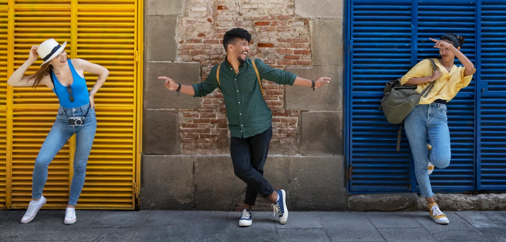 Young people enjoying the city