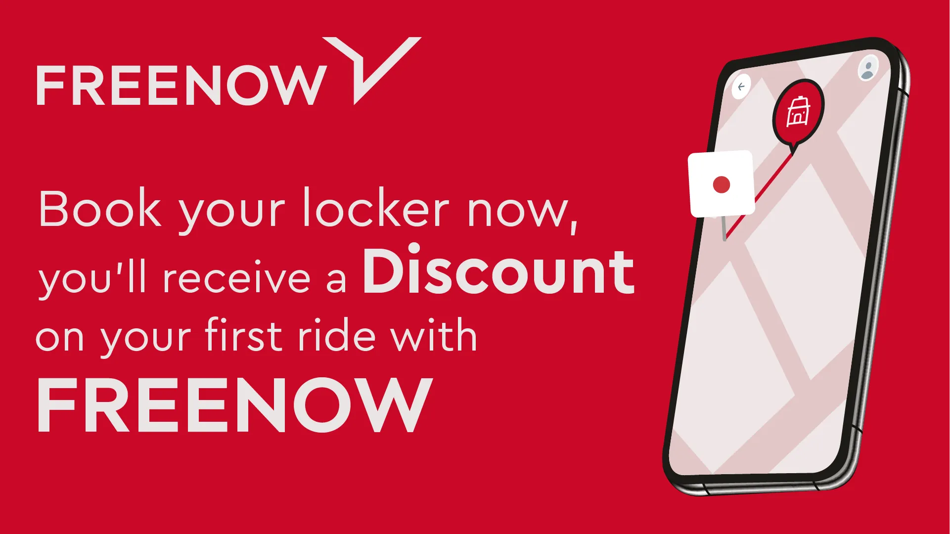 Si reservas una taquilla ahora recibes 20€ gratis en trayectos de FreeNow